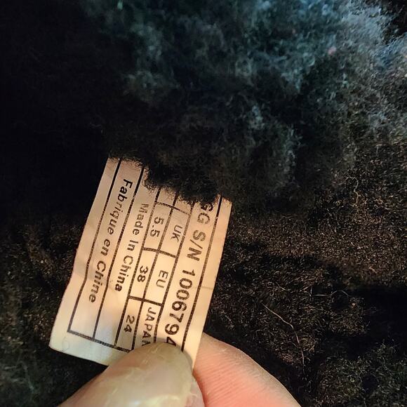 UGG Australia PATTEN Black Suede Sheepskin Boots Size US 7 #1006794 - Picture 4 of 9